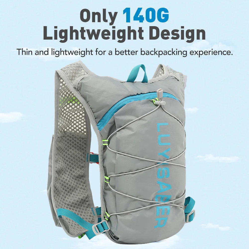 Ultra-Light Hydration Backpack – 1.5L Water Bladder + 500ML Bottle for Outdoor Sports