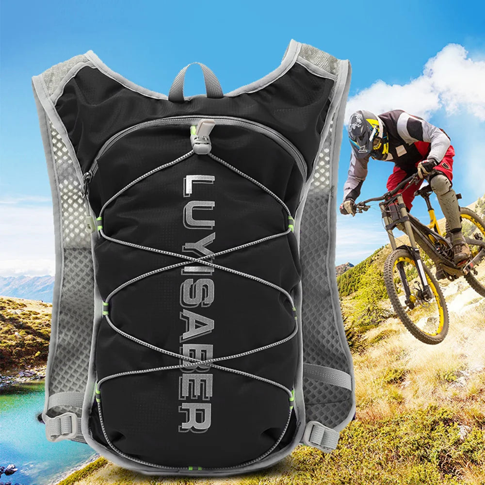 Ultra-Light Hydration Backpack – 1.5L Water Bladder + 500ML Bottle for Outdoor Sports
