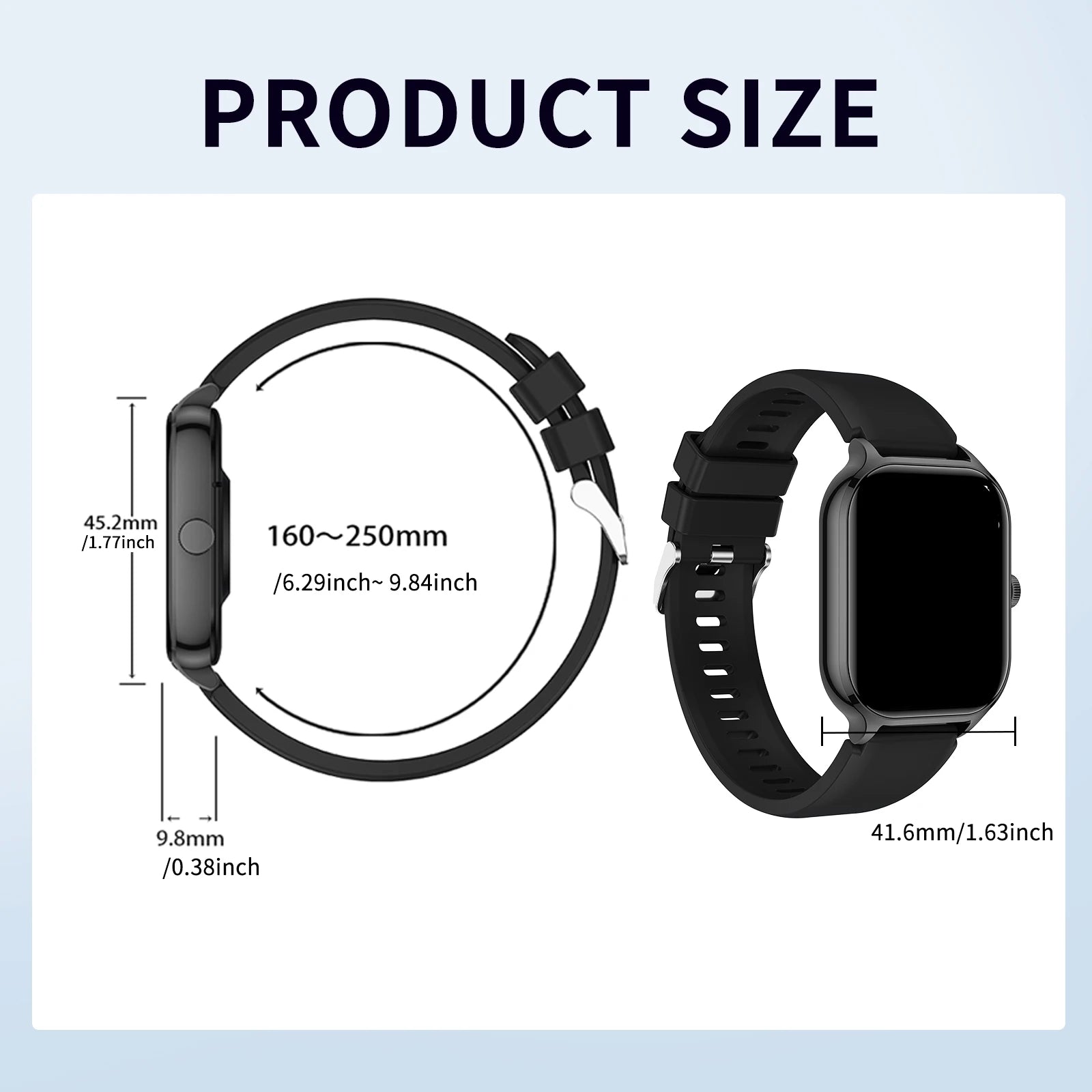 Smart Watch with Calling & Fitness Monitoring – iPhone/Android Compatible