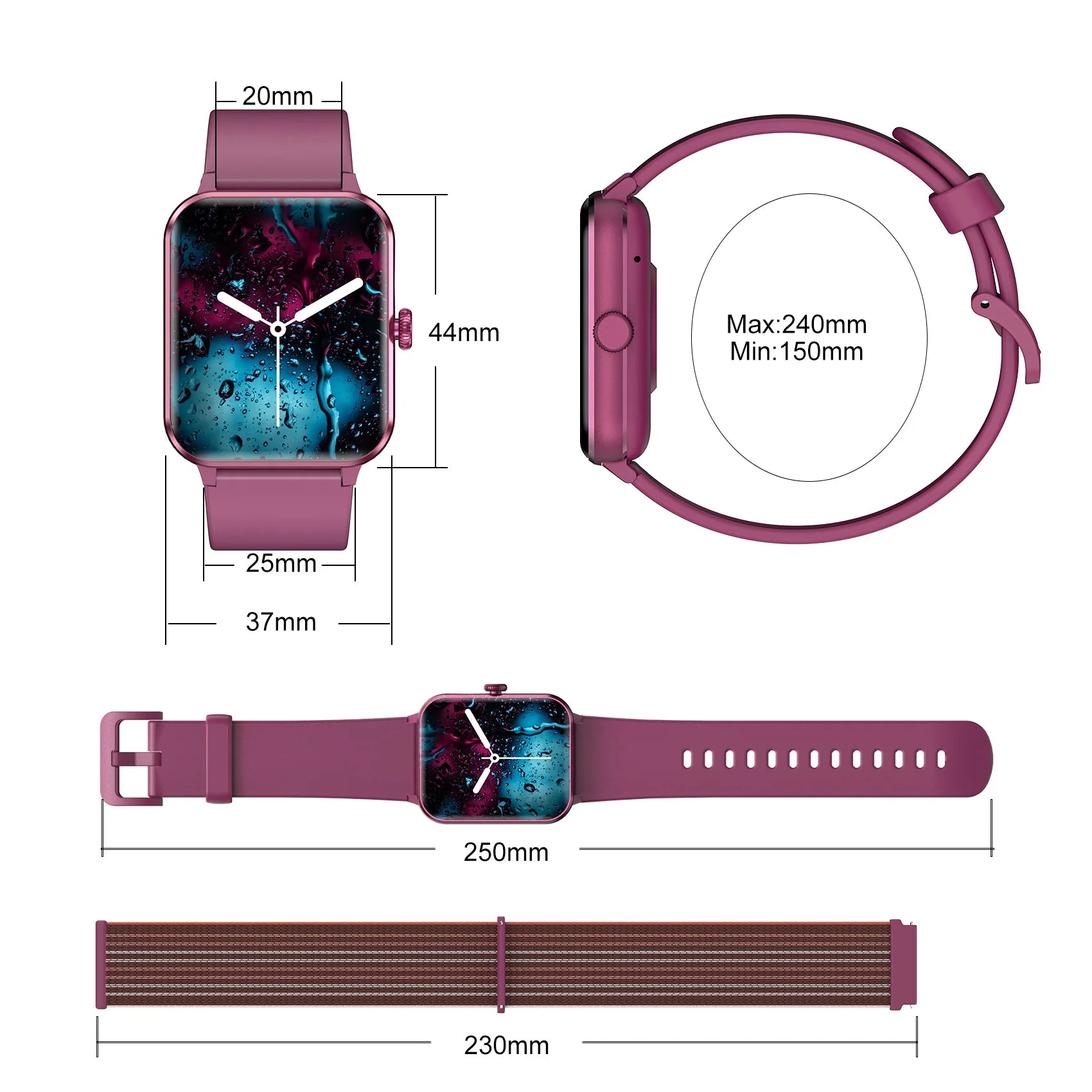 IOWODO 1.85″ Full‑Touch HD Smartwatch