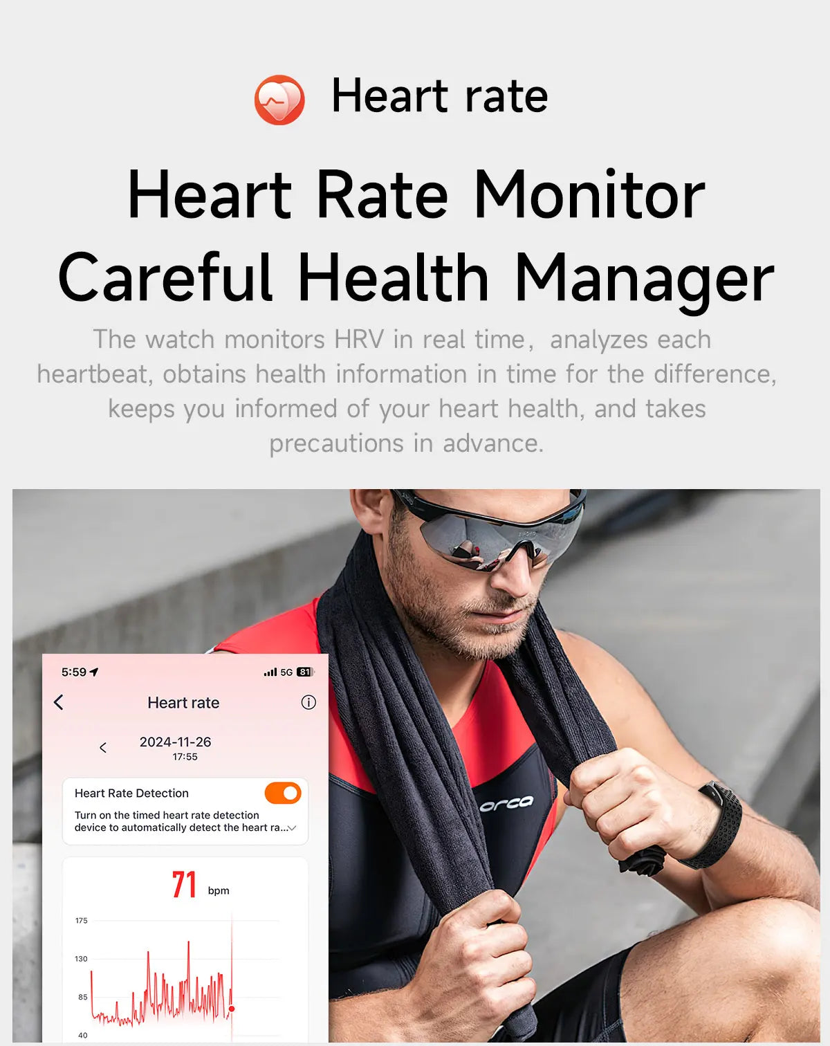 LIGE Smart Watch – Waterproof Fitness Tracker with Heart Rate & BP Monitor