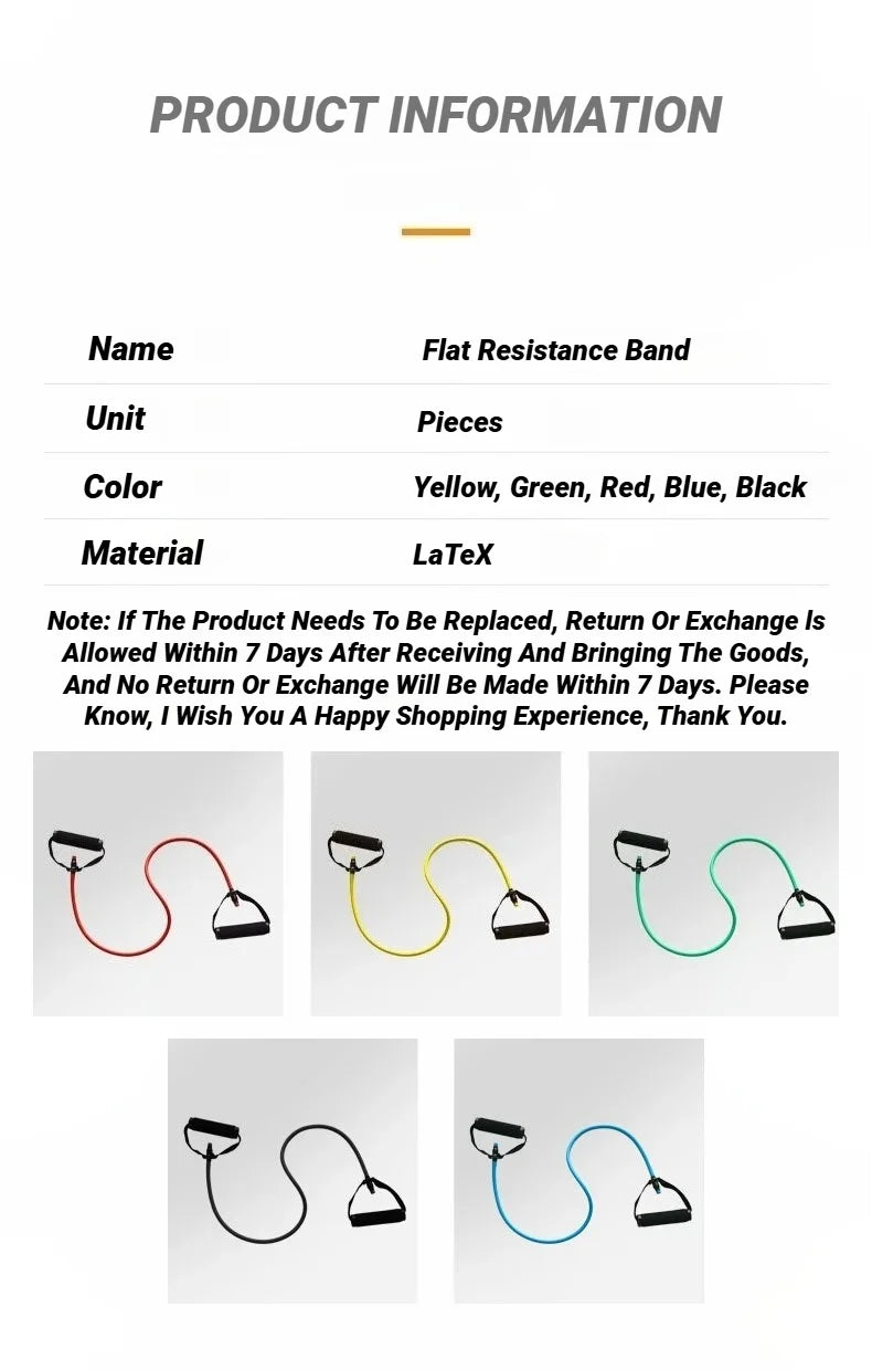 5-Level Resistance Bands with Handles – Home Workout Set