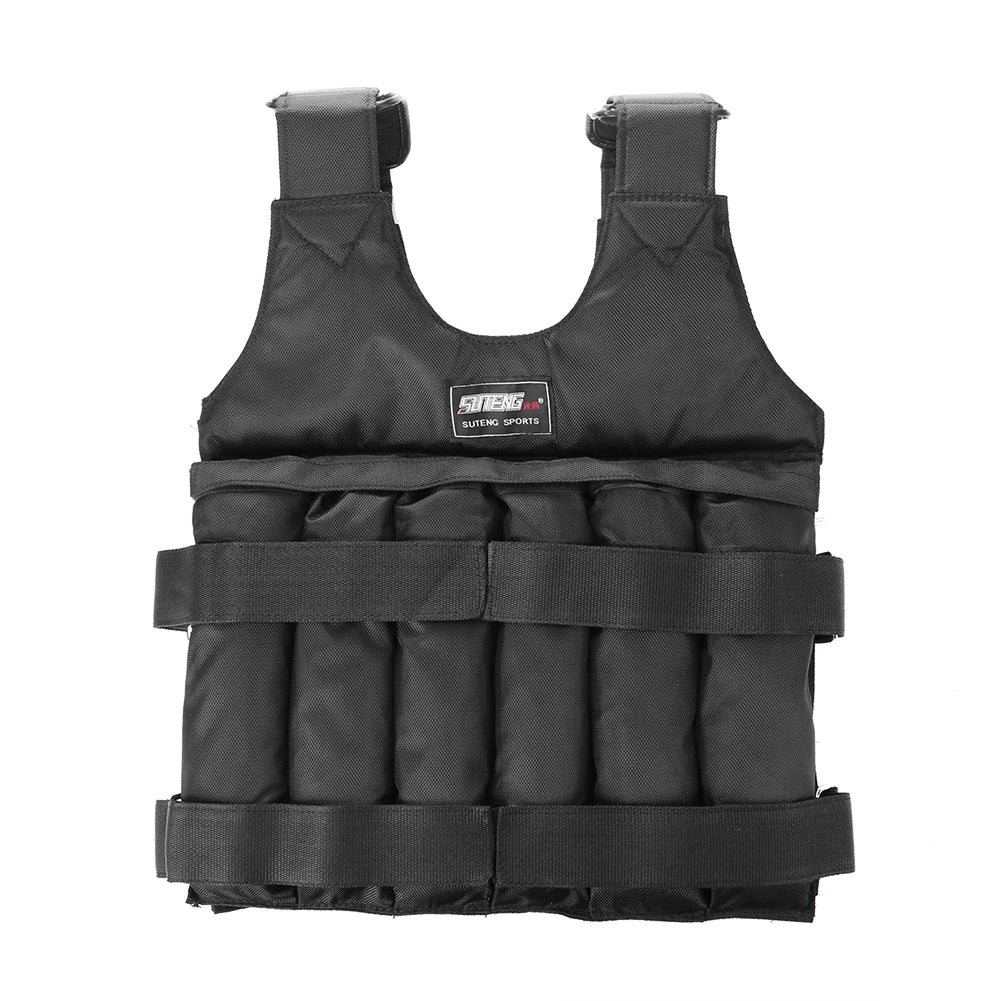 Adjustable Weighted Training Vest – 3/15/35KG Empty Fitness Jacket for Running & Workouts