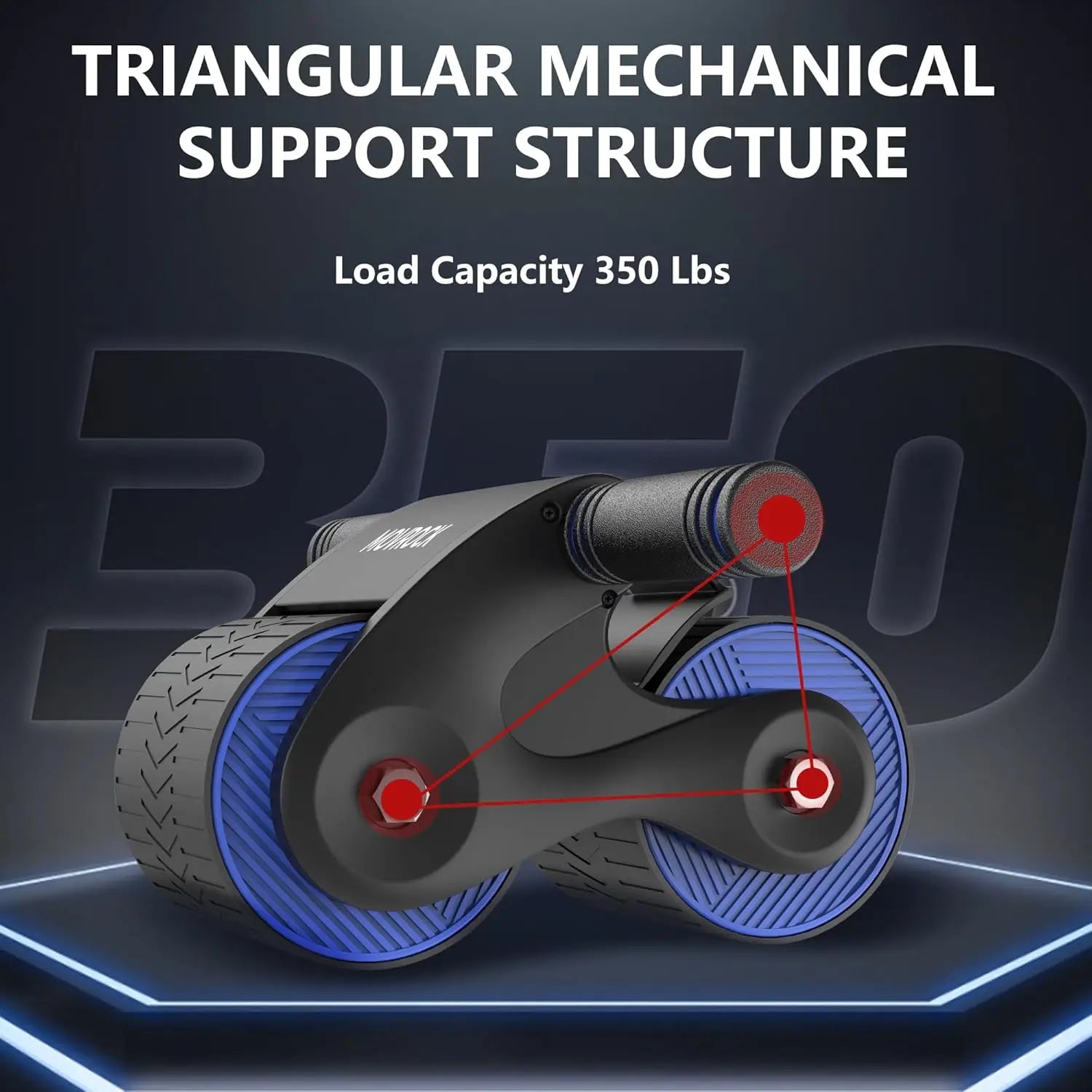 Ab Roller Wheel with Auto Rebound – Core Trainer with Knee Pad for Home Fitness