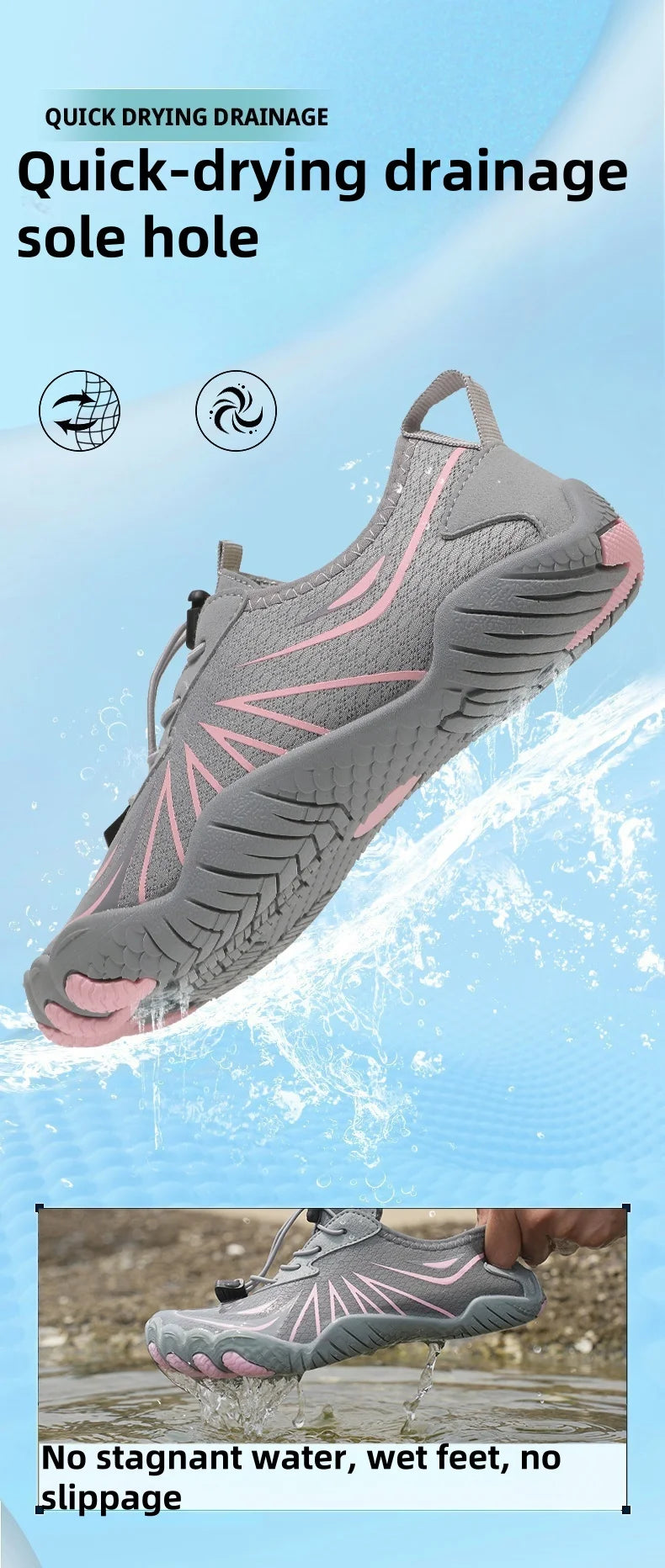 Quick-Dry Non-Slip Water Shoes – Unisex for Beach & Fitness