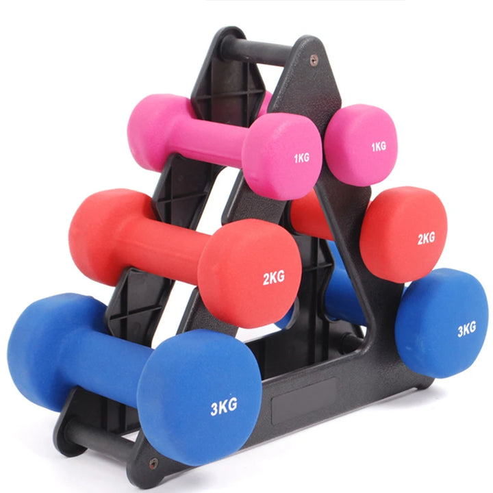 3-Tier Dumbbell Rack – Compact Weight Storage Organizer for Home Gym