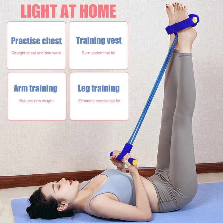 Pedal Resistance Band – Sit-Up & Slimming Pulling Rope for Home Fitness