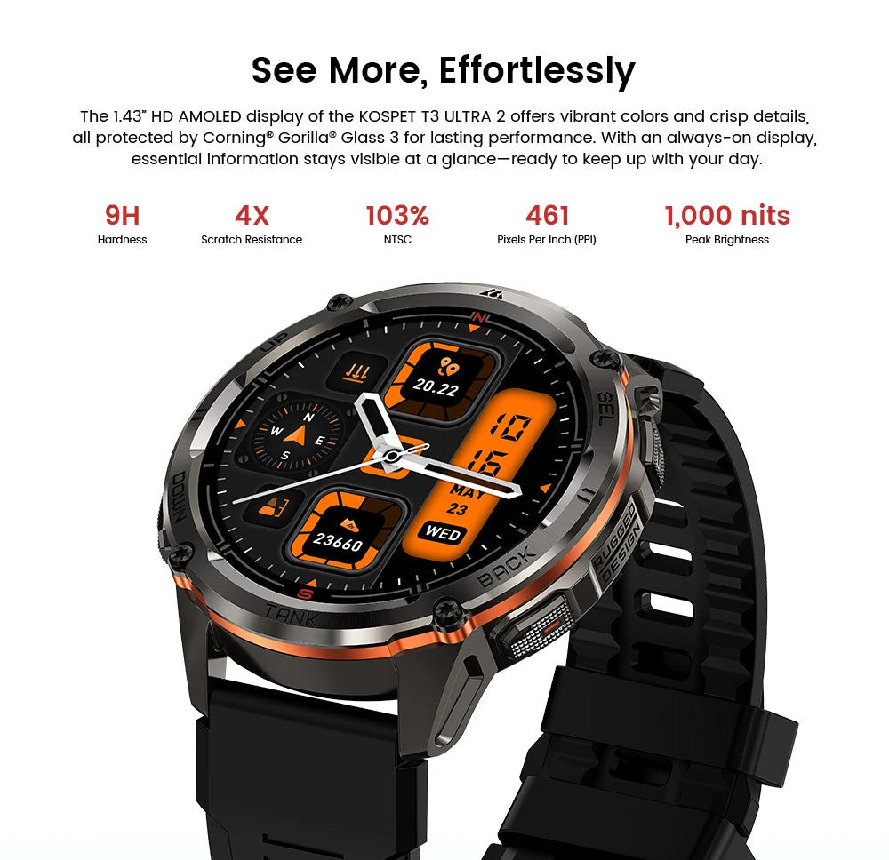 KOSPET TANK T3 Ultra 2 GPS Smartwatch