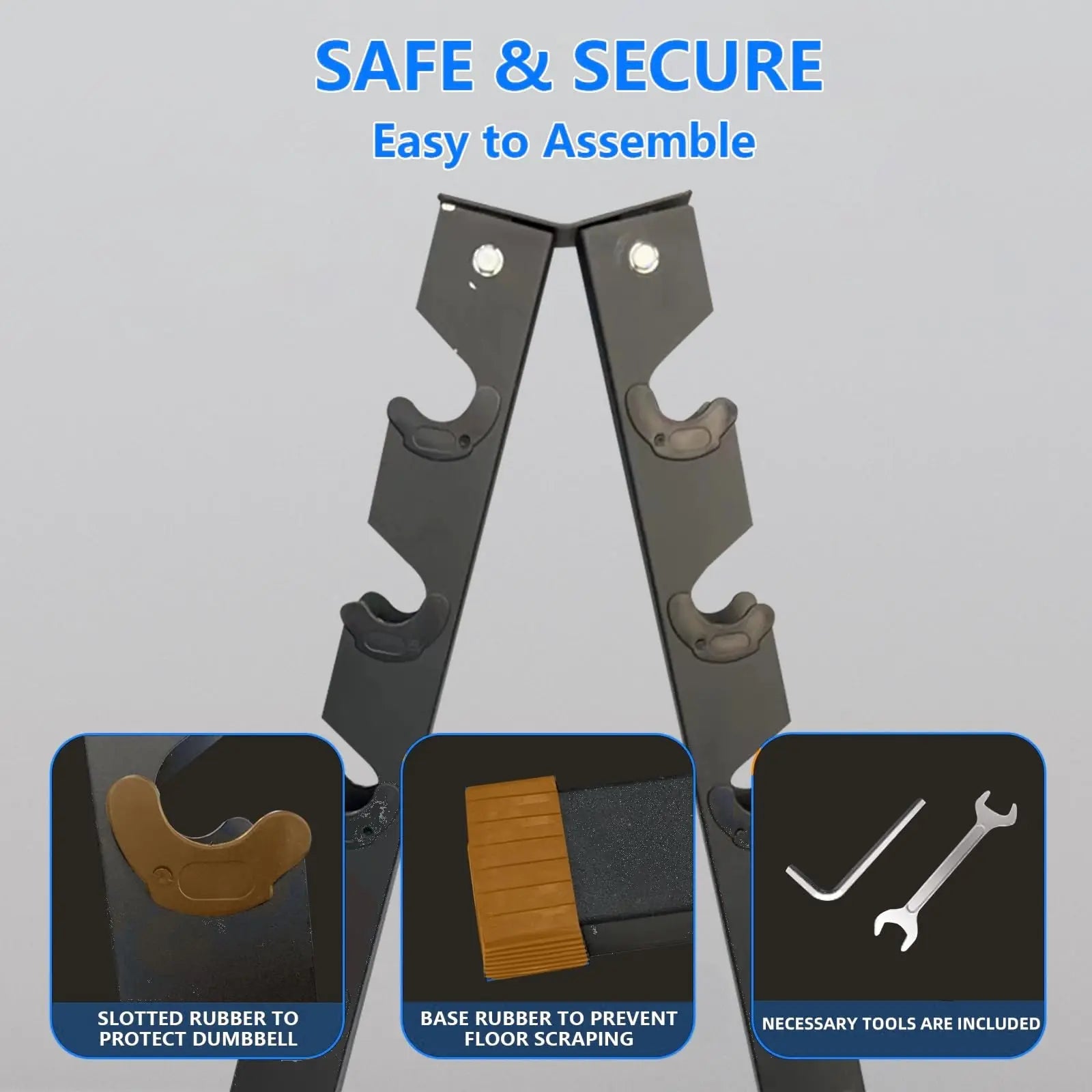 Steel A-Frame Dumbbell Rack Stand