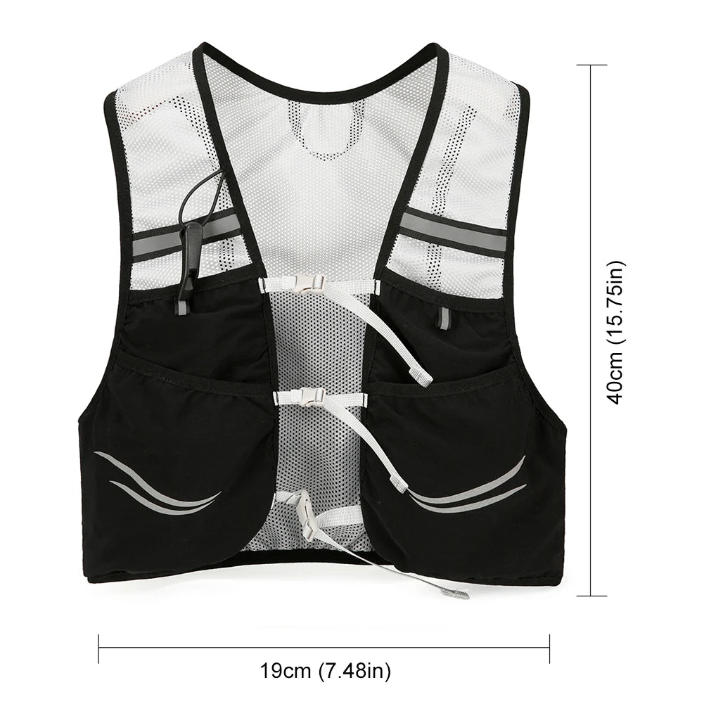 Lightweight Running & Cycling Vest Backpack – Breathable Nylon Storage Pack