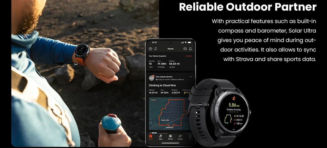 HAYLOU Solar Ultra GPS Smartwatch – 1.6" AMOLED, Bluetooth Calls, 5ATM