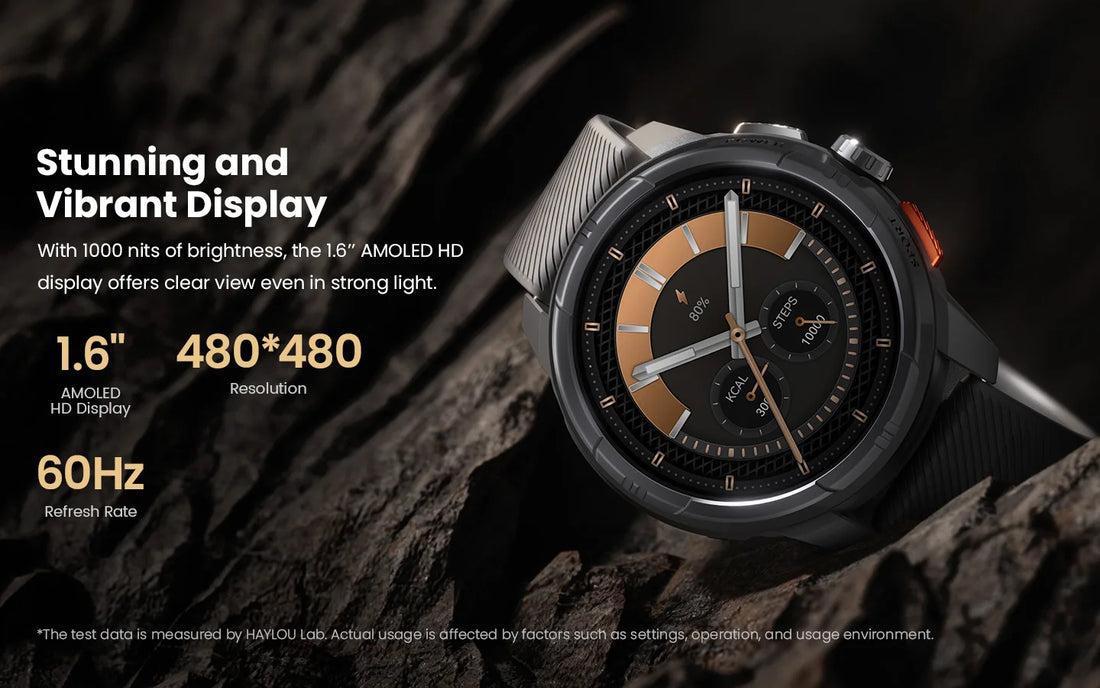 HAYLOU Solar Ultra GPS Smartwatch – 1.6" AMOLED, Bluetooth Calls, 5ATM
