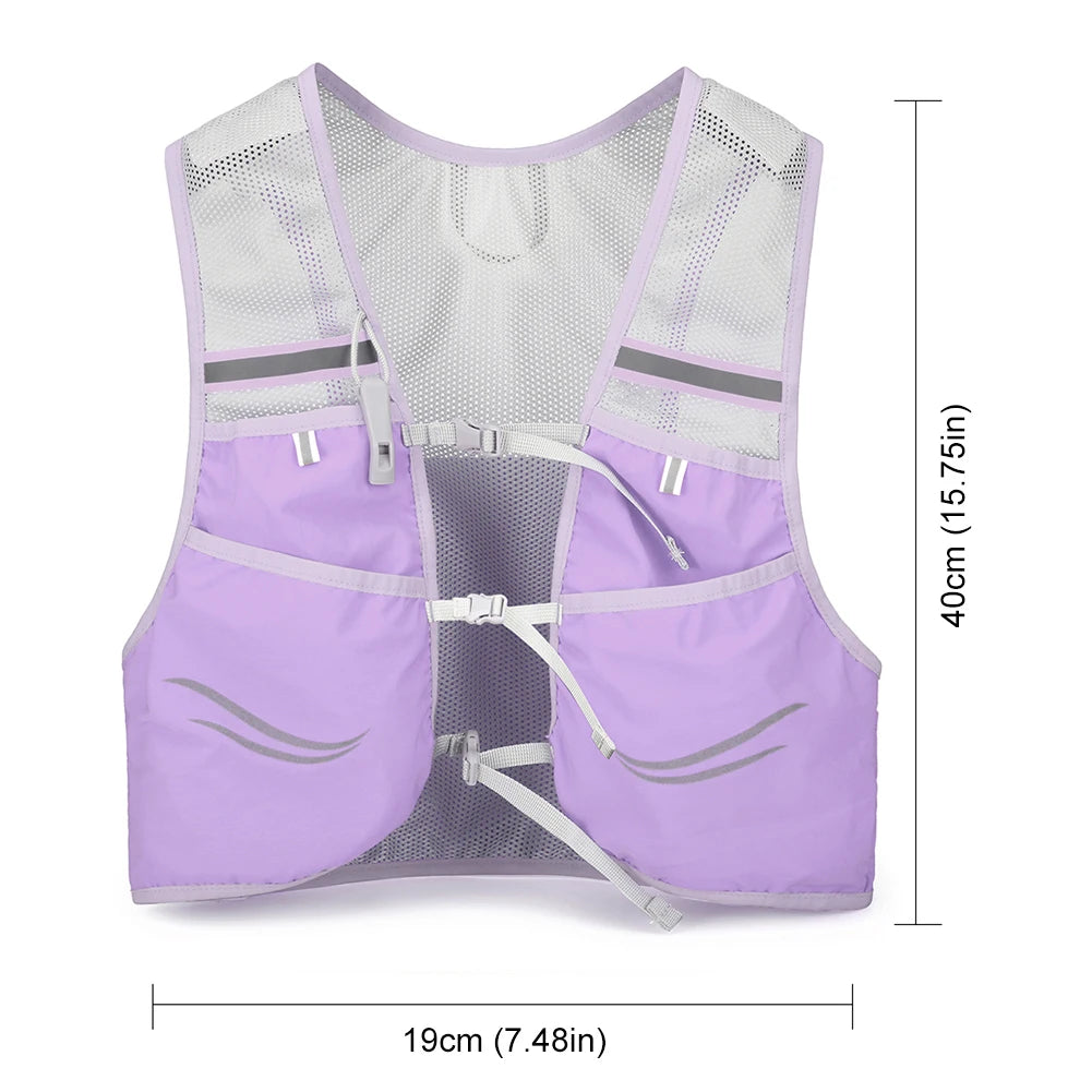 Lightweight Running & Cycling Vest Backpack – Breathable Nylon Storage Pack