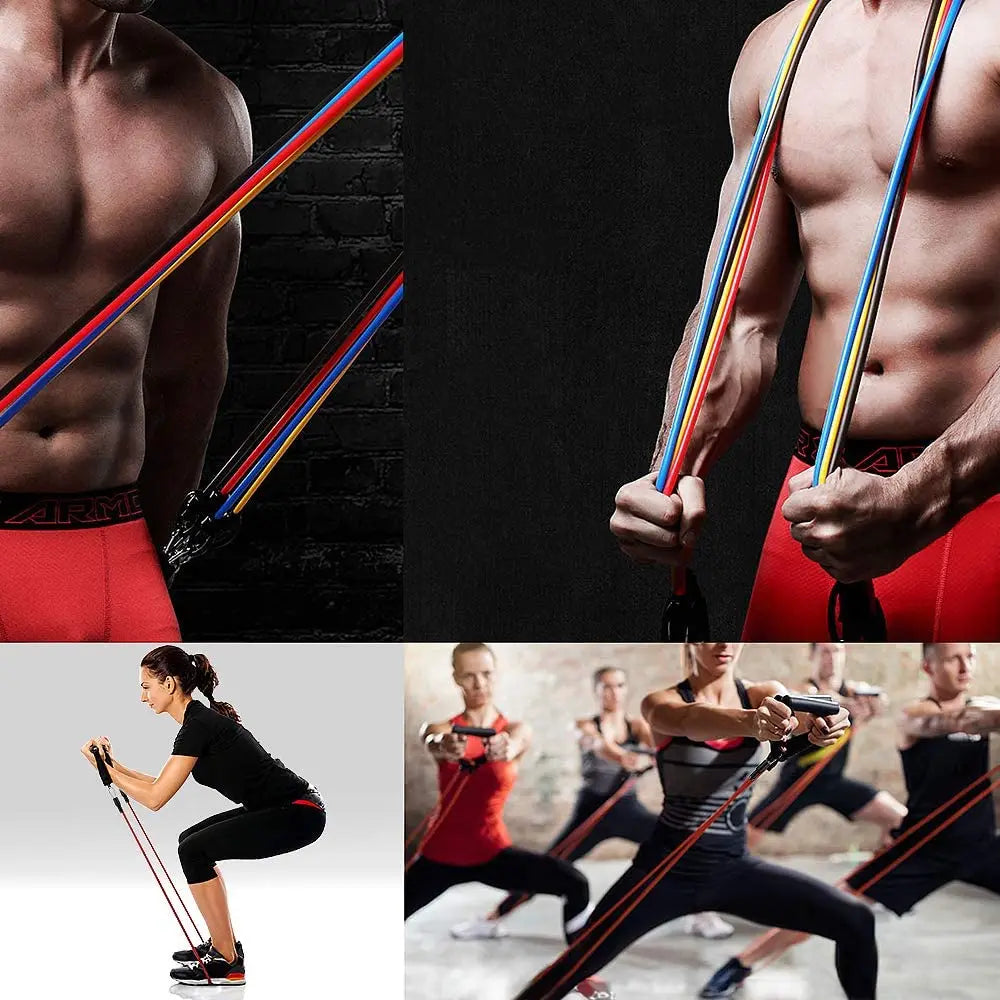 11Pcs Resistance Band Set for Home Fitness