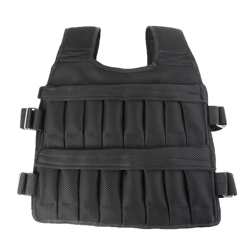 Adjustable Weighted Training Vest – 3/15/35KG Empty Fitness Jacket for Running & Workouts