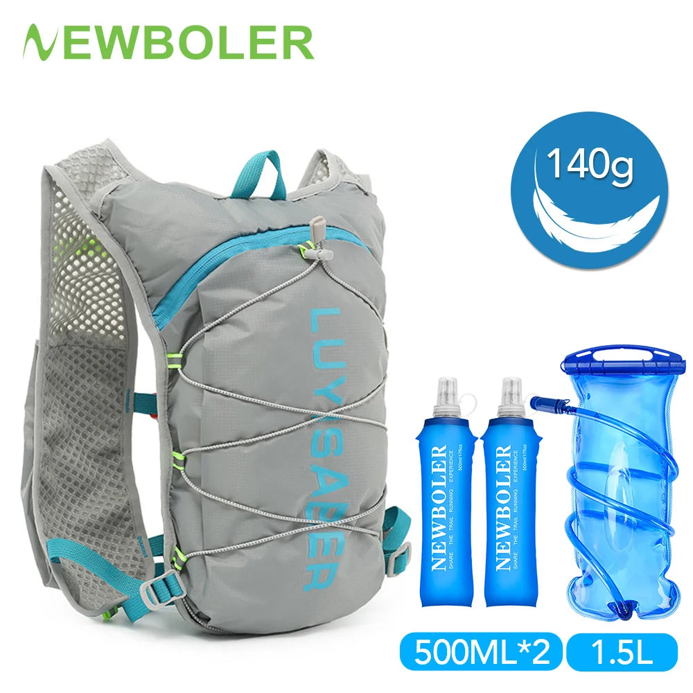 Ultra-Light Hydration Backpack – 1.5L Water Bladder + 500ML Bottle for Outdoor Sports