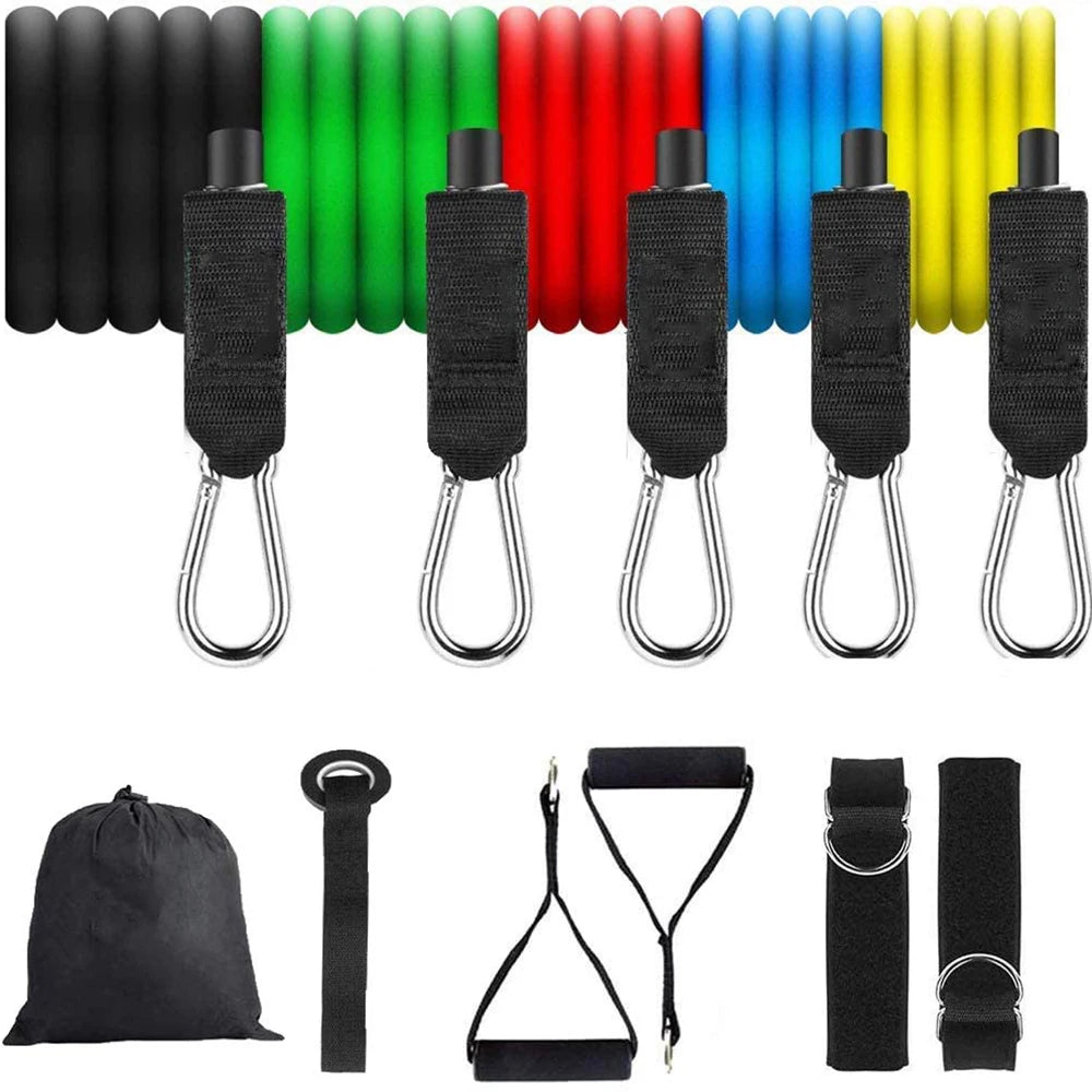 11Pcs Resistance Band Set for Home Fitness