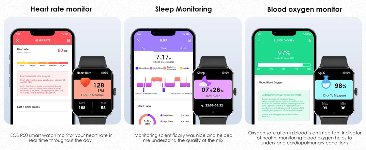 IOWODO 1.85″ Full‑Touch HD Smartwatch