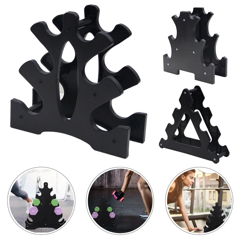 3-Tier Dumbbell Rack – Compact Weight Storage Organizer for Home Gym