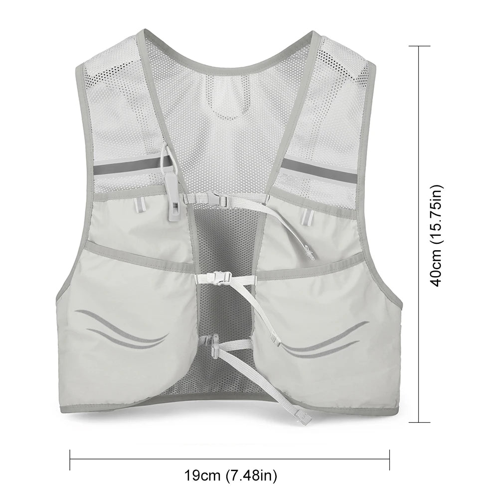 Lightweight Running & Cycling Vest Backpack – Breathable Nylon Storage Pack