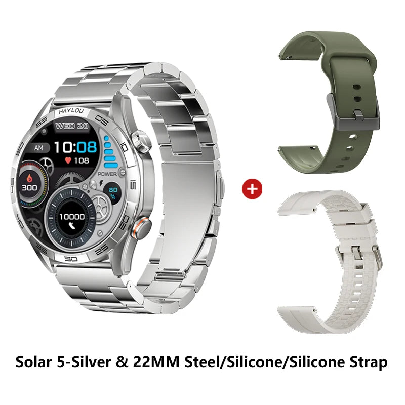 HAYLOU Solar 5 Smartwatch – 1.58" AMOLED, Voice Call, 24H Health & Sports Tracking