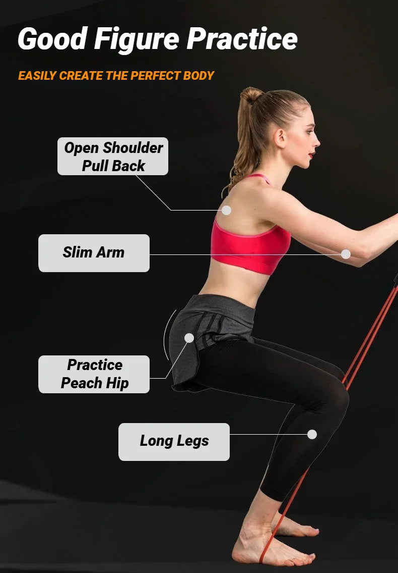 5-Level Resistance Bands with Handles – Home Workout Set