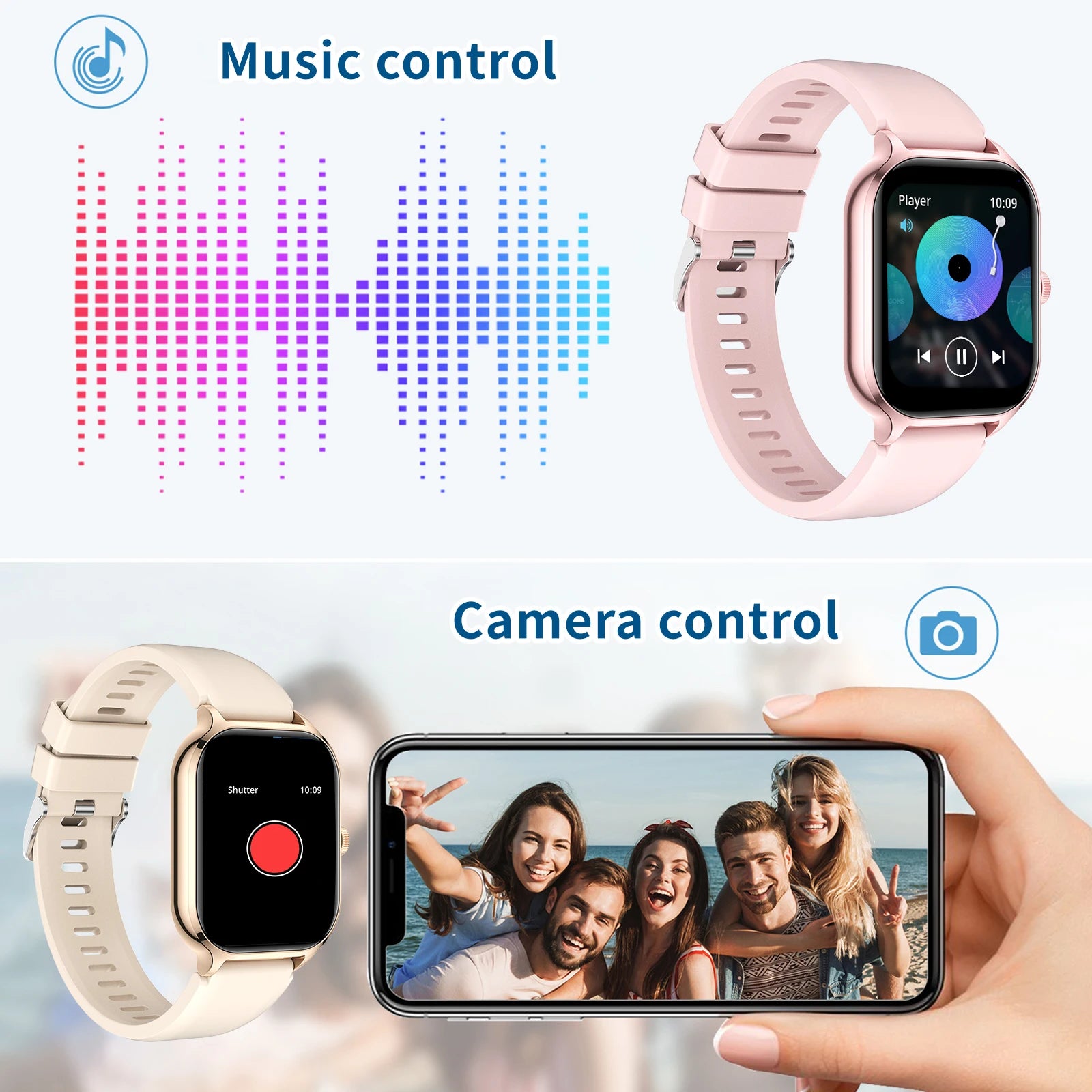 Smart Watch with Calling & Fitness Monitoring – iPhone/Android Compatible