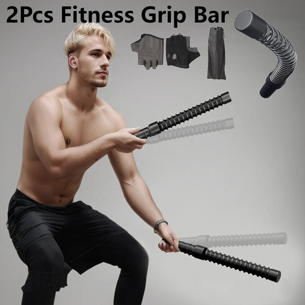 2pcs Fitness Battle Ropes – Elastic Spring Strength & Conditioning Training