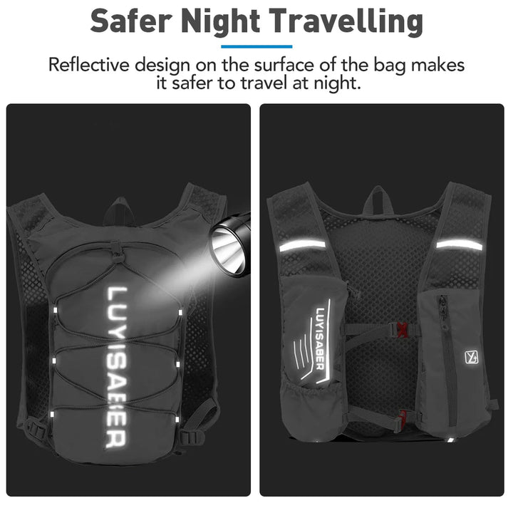 Ultra-Light Hydration Backpack – 1.5L Water Bladder + 500ML Bottle for Outdoor Sports