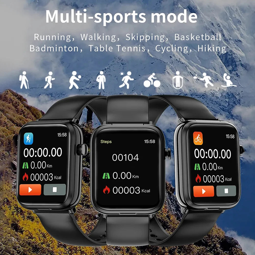 2-in-1 Smartwatch with Built-in Earphones – 1.8" Touchscreen Fitness & Heart Rate Monitor