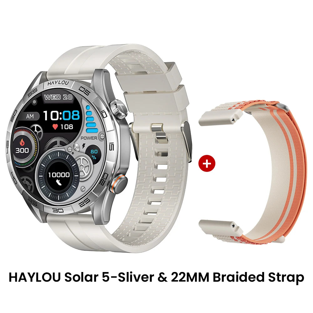 HAYLOU Solar 5 Smartwatch – 1.58" AMOLED, Voice Call, 24H Health & Sports Tracking