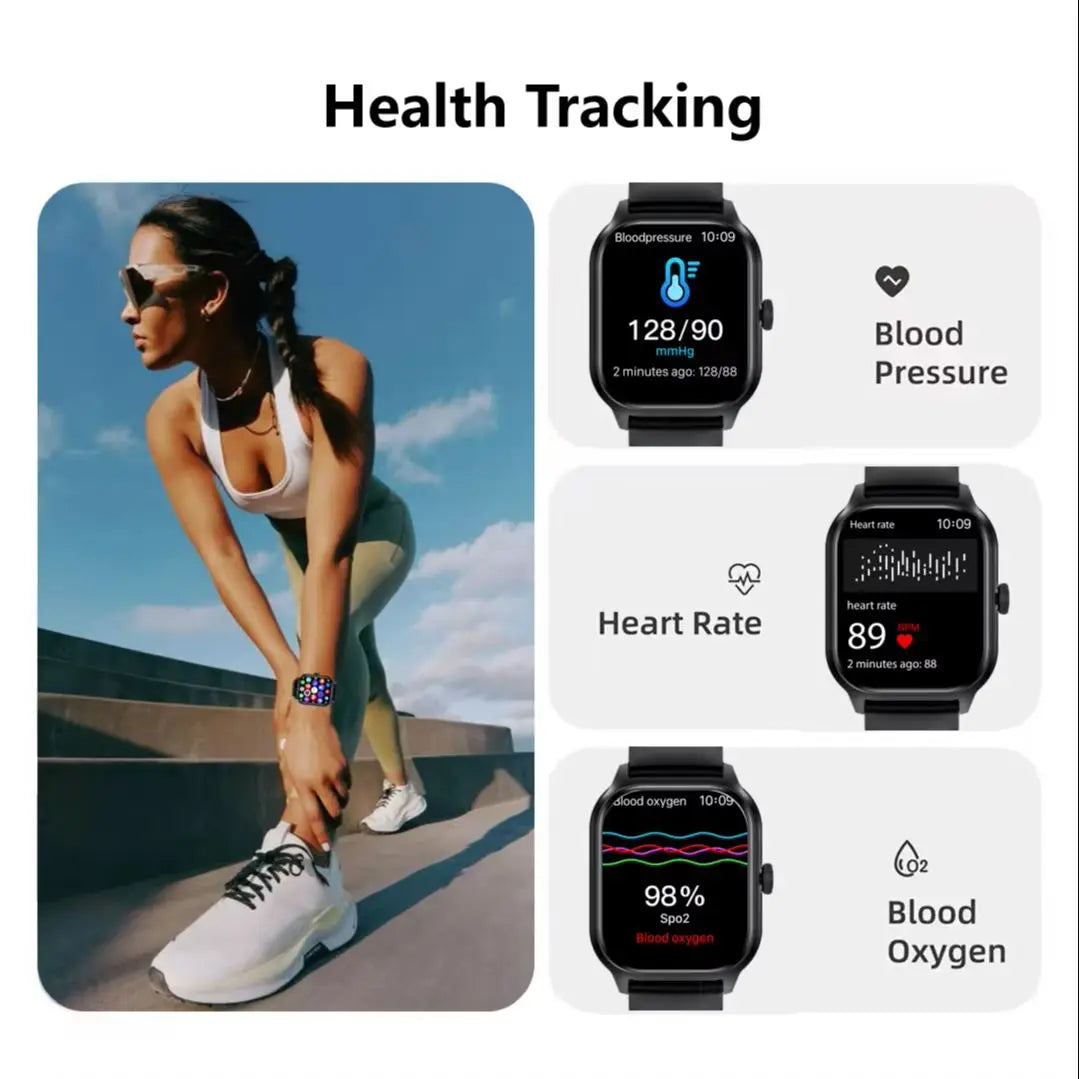 Bluetooth Smartwatch for Men & Women – Fitness Tracker with Call, Music & Alerts