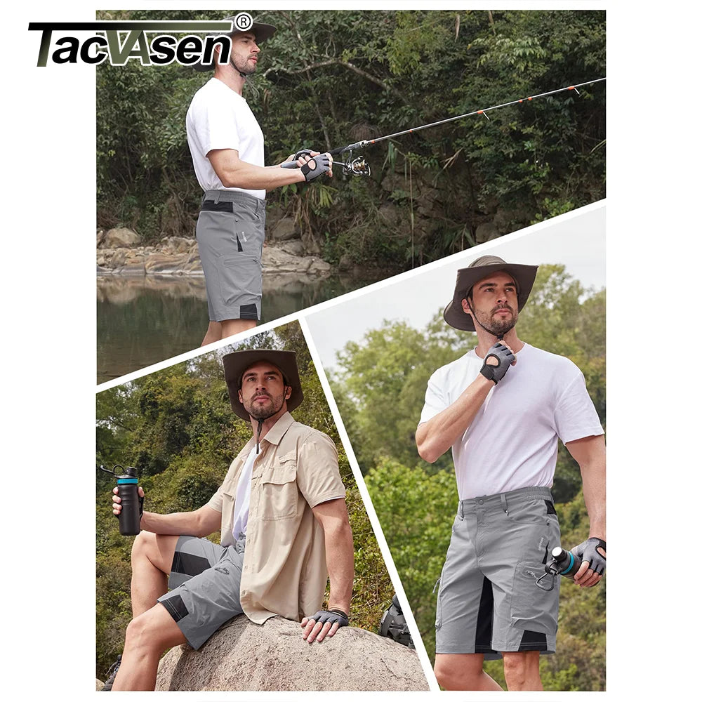 TACVASEN Men’s Quick-Dry Cargo Shorts – Lightweight, Waterproof Outdoor Work Shorts
