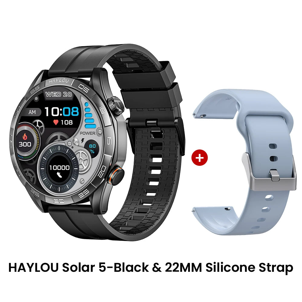 HAYLOU Solar 5 Smartwatch – 1.58" AMOLED, Voice Call, 24H Health & Sports Tracking