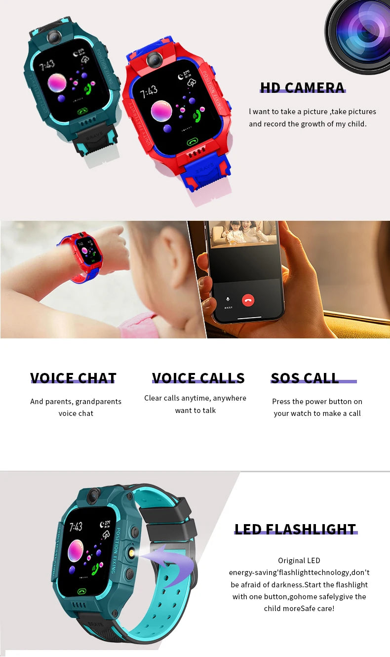 Kids Smartwatch with GPS, Camera and SOS
