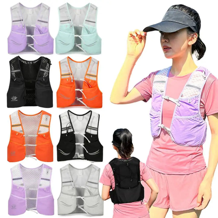 Lightweight Running & Cycling Vest Backpack – Breathable Nylon Storage Pack