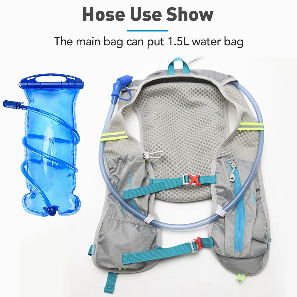 Ultra-Light Hydration Backpack – 1.5L Water Bladder + 500ML Bottle for Outdoor Sports